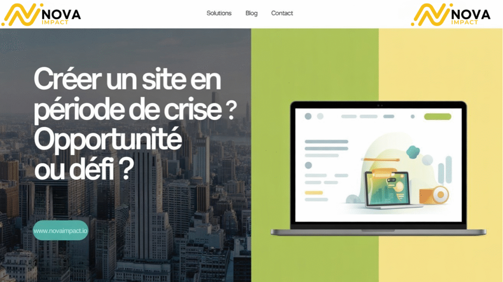 Créer un site en période de crise opportunité ou défi NOVA IMPACT www.novaimpact.io